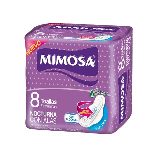 Toallas Femeninas Mimosa Nocturna 8 Uds