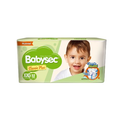 Pañales Babysec Classic Plus Talle Xxg 32 Uds.