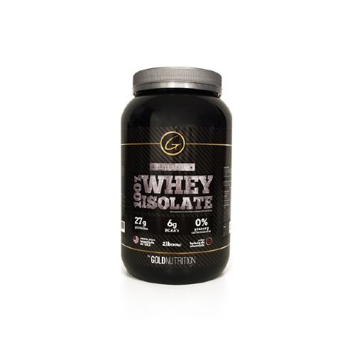 Whey Protein Isolate 100% Gold Nutrition Chocolate 908 Grs.