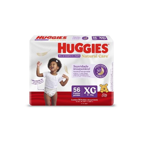 Pañales Huggies Natural Care Pants Talle Xg 56 Uds.