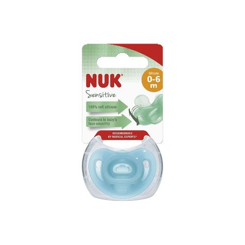 Chupete Nuk Silicona Sensitive Talle 1 Azul