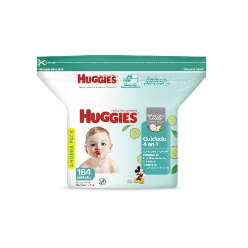 Toallitas Húmedas Huggies Cuidado 4en1 184 Uds.