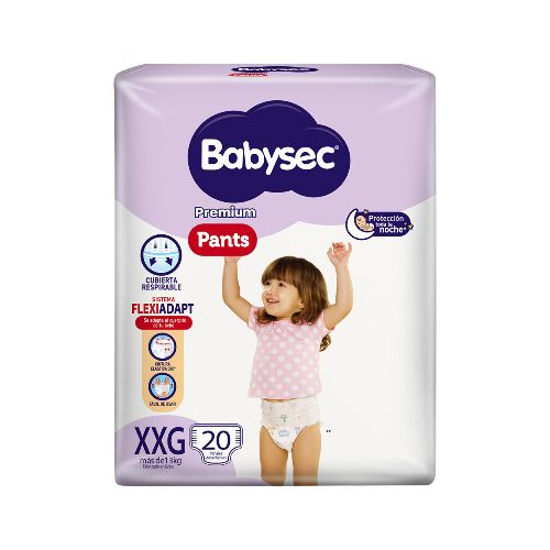 Pañales Babysec Pants Premium Talle Xxg 20 Uds.