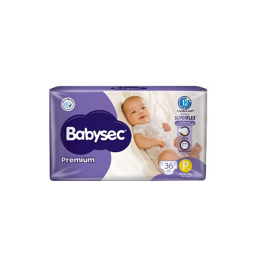 Pañales Babysec Premium Talle P 36 Uds.