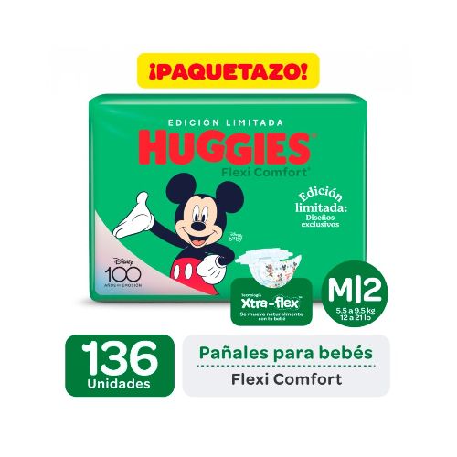 Pañales Huggies Flexi Comfort Ahorrapack Talle M 136 Uds.