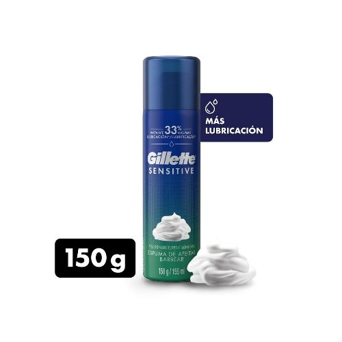 Espuma De Afeitar Gillette Foam Sensitive 150 Grs.