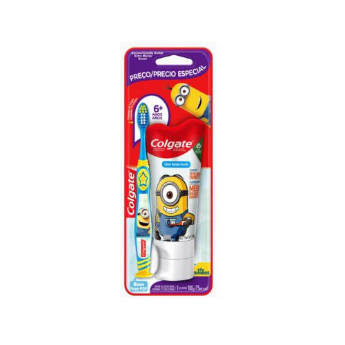 Cepillo De Dientes Colgate Minions 6+ + Pasta De Dientes