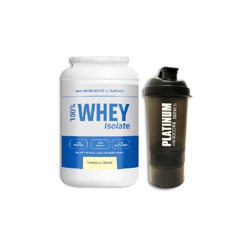 Platinum 100% Whey Protein Isolate- 2lb (908g) + Shaker Platinum de REGALO!