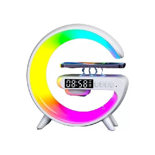 Lampara Veladora G Parlante Cargador Inalámbrico Rgb Reloj®