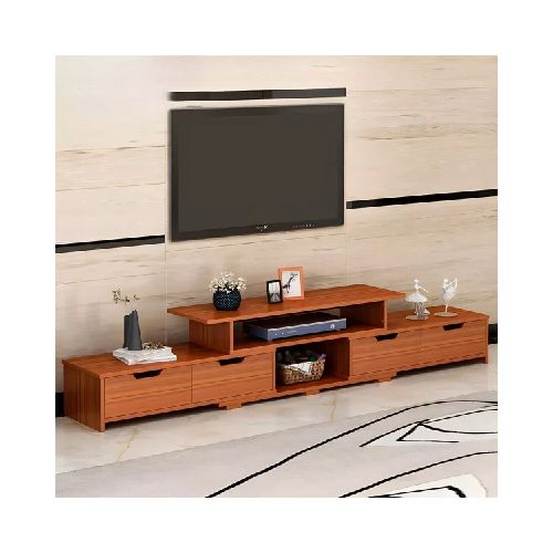 Rack Para Tv 4 Cajones Madera Mdf Premium Caoba 5 Estantes®