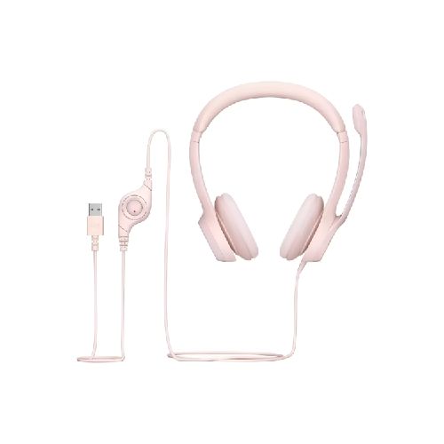 Logitech H390 Auriculares Usb-a Con Micrófono Y Cancelación Color Rosa