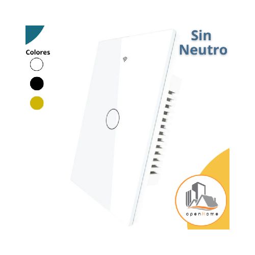 Interruptor De Luz Táctil Wifi 1C , Sin Neutro