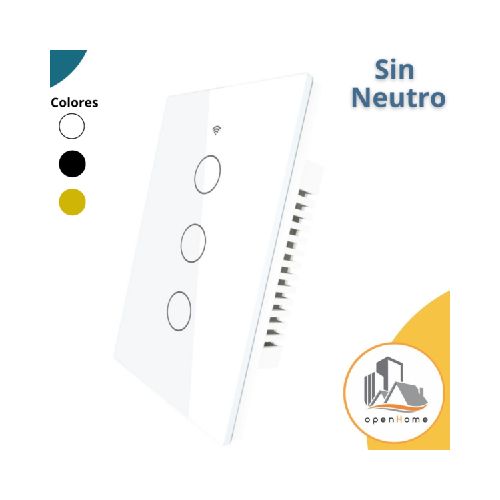 Interruptor De Luz Táctil Wifi 3C , Sin Neutro