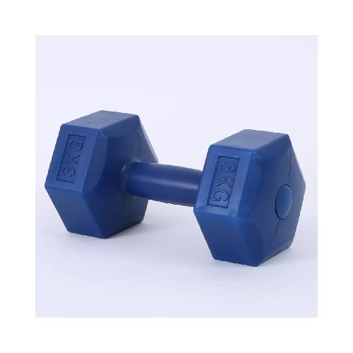 Mancuerna Hexagonal 3 kg Dumbbell Plástica Entrenar 