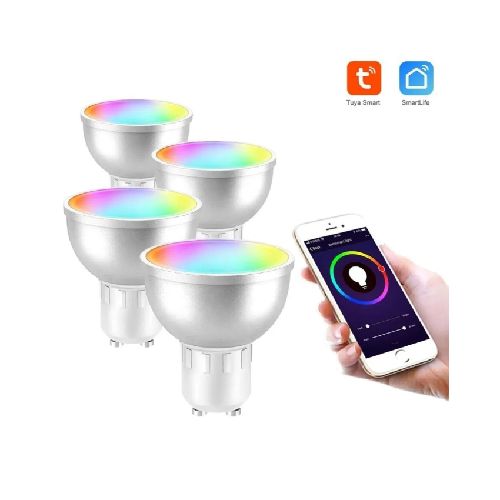 Lampara LED RGB GU10 Dicroica Wifi Smart Tuya 5w 