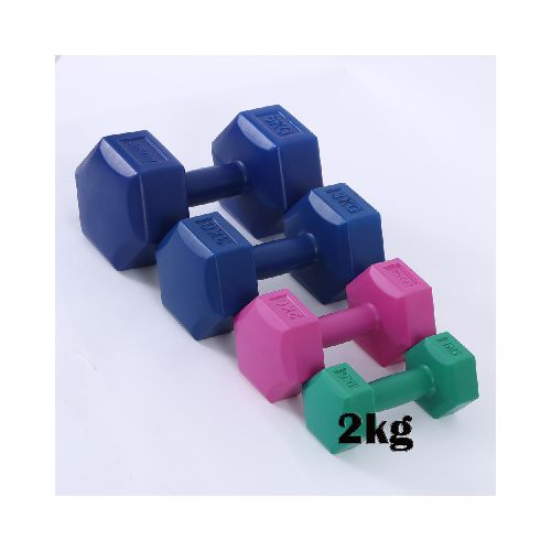 Mancuerna Hexagonal 2 kg Dumbbell Plástica Entrenar 