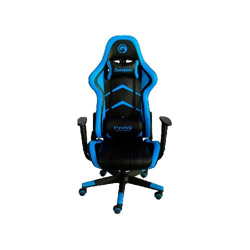 Silla Gamer Marvo Scorpion Ch106 Giratoria - Negra y Azul  