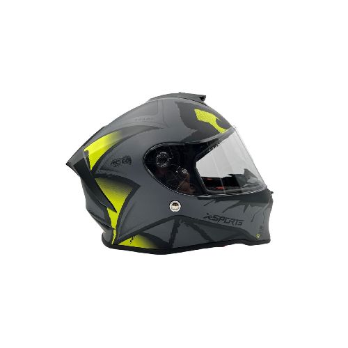 Casco Integral X Sports V151 Swamp Gris Amarillo Mate - Motoshop Respuestos y Accesorios  