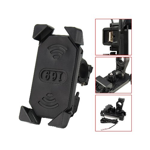 Soporte Universal Celular Para Moto Con Cargador Usb - Motoshop Respuestos y Accesorios  