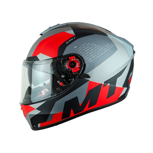 Casco Integral Con Lentes Mt Blade Fade A2 Gris Rojo Mate - Motoshop Respuestos y Accesorios  