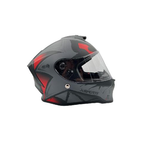 Casco Integral X Sports V151 Track Gris Rojo Mate - Motoshop Respuestos y Accesorios  