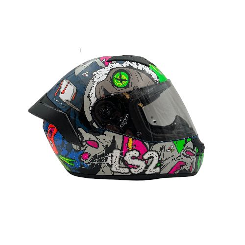 Casco Integral Ls2 Ff352 Rabad Azul Brillo Con Spoiler - Motoshop Respuestos y Accesorios  