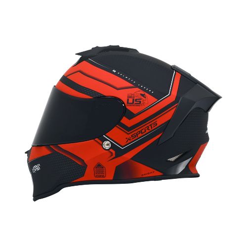 Casco Integral X Sports V151 Brigth Negro Rojo Con 2 Visores - Motoshop Respuestos y Accesorios  