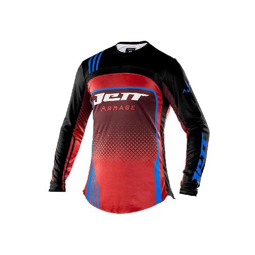 Remera Jett Armage Rojo Negro - Motoshop Respuestos y Accesorios  