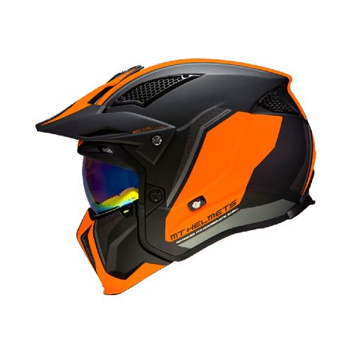 Casco Mt Street Fighter Twin Mascara Desmontable Doble Visor - Motoshop Respuestos y Accesorios  