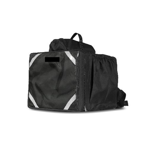 Bolso Mochila Delivery Termico Lona 45 Lts Bolsillos Negro - Motoshop Respuestos y Accesorios  