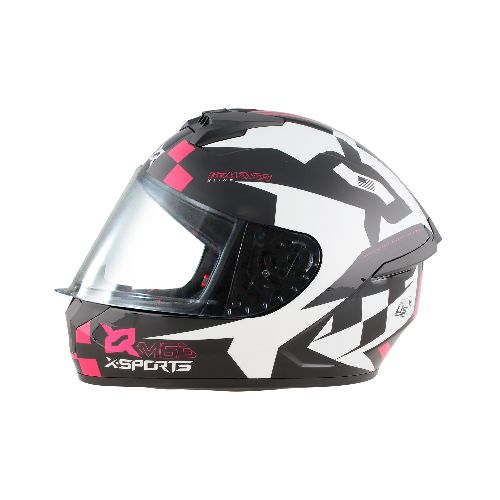 Casco Integral X Sports M63 Geminis Negro Rosa - Motoshop Respuestos y Accesorios  