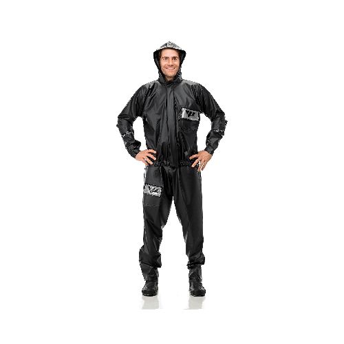 Equipo De Lluvia Pantaneiro Capucha Pvc Reforzado Hasta 2xl - Motoshop Respuestos y Accesorios  