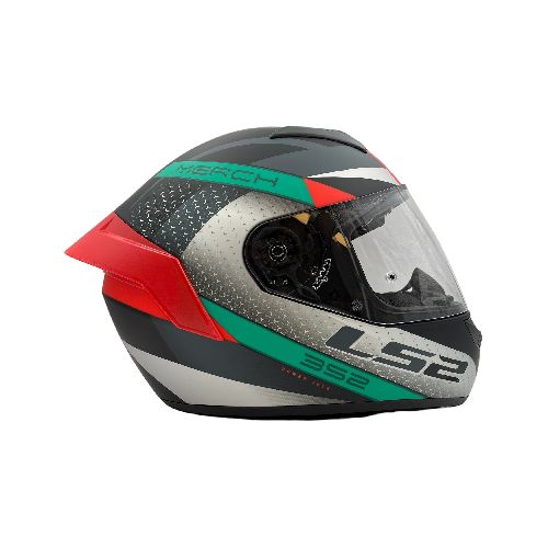 Casco Integral Ls2 Ff352 Merch Negro Rojo Con Spoiler - Motoshop Respuestos y Accesorios  