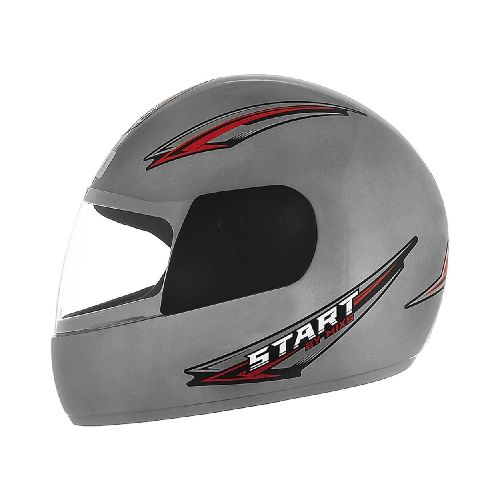 Casco Integral Mixs Start Gris Plata - Motoshop Respuestos y Accesorios  