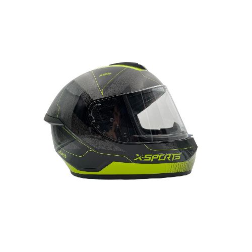 Casco Integral X Sports M63 Lord Negro Amarillo Brillante - Motoshop Respuestos y Accesorios  