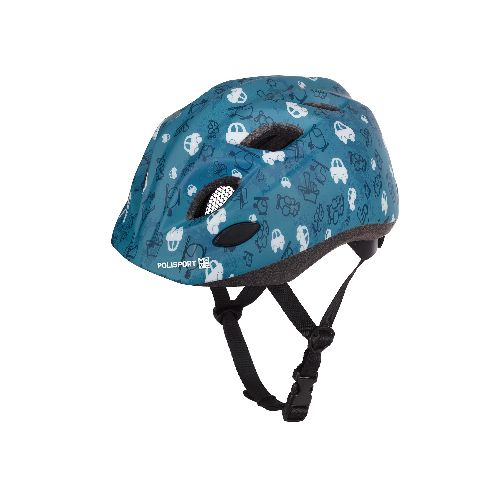 Casco Bici Niño Xs 45-53cm Fun Trip Azul Con Luz Polisport - Motoshop Respuestos y Accesorios  