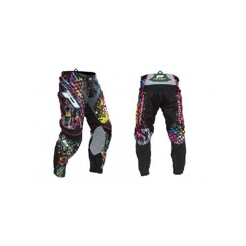 Pantalon Motocross Progrip Italia Modelo 6012 Negro Multicolor - Motoshop Respuestos y Accesorios  