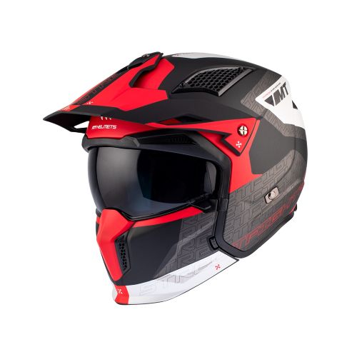 Casco Mt Street Fighter Totem B15 Mascara Desmontable Doble Visor - Motoshop Respuestos y Accesorios  