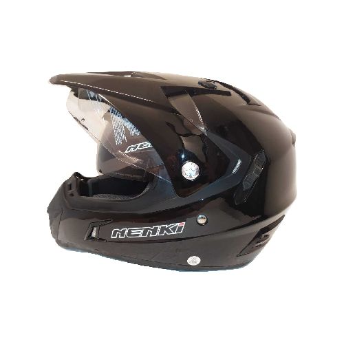 Casco Nenki NK-311 Cross Visor Y Lentes Color Negro Liso - Motoshop Respuestos y Accesorios  