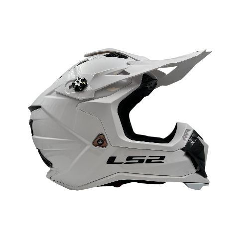 Casco Cross Ls2 Mx700 Evo Gloss White Blanco - Motoshop Respuestos y Accesorios  