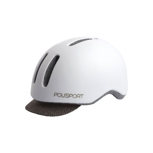 Casco Bici Polisport Commuter Visera Y Luz Blanco Talles M-L - Motoshop Respuestos y Accesorios  