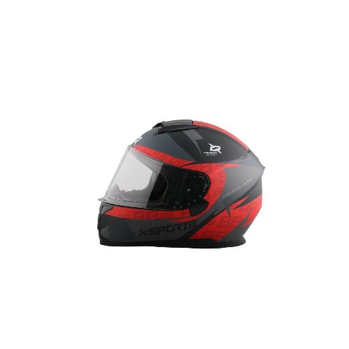 Casco Integral X Sports M66 Freedom Gris Rojo Brillante - Motoshop Respuestos y Accesorios  