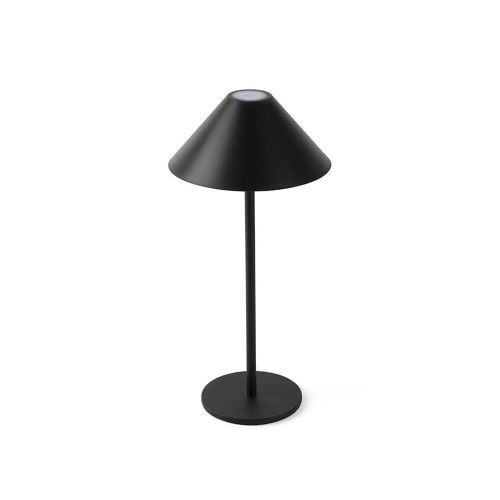 Lámpara de Mesa Fungi Recargable Dimerizable Negra — Serlux