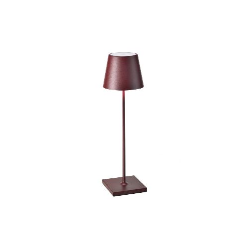 Lámpara de Mesa Roger Recargable Dimerizable Rojo Vino — Serlux