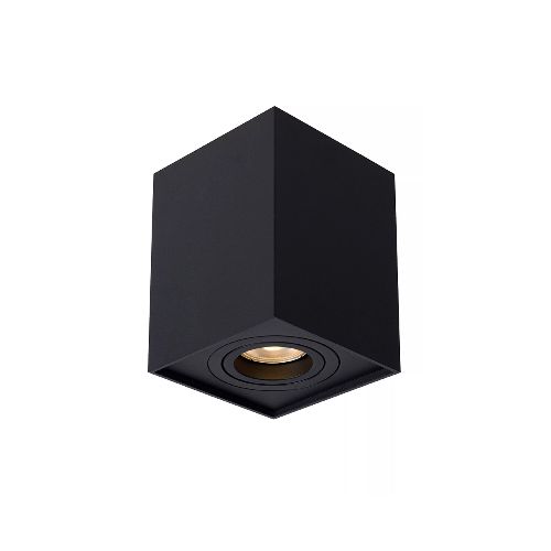 Lámpara de Techo Lux Bari Downlight Cuadrado Negro — Serlux