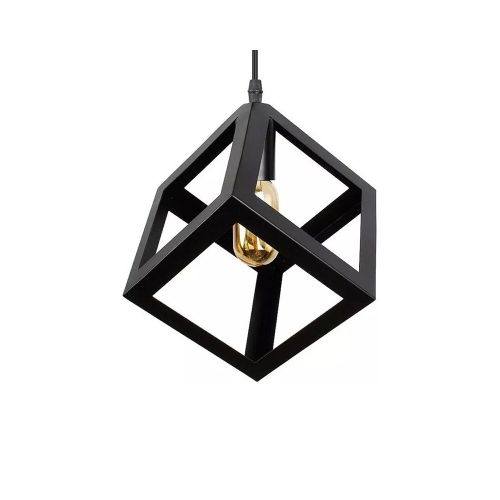 Lámpara Colgante Cube Negro — Serlux