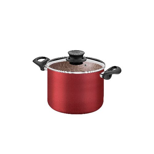 Olla C/Asas 26cm 9.6L Starflon Tramontina - Rojo