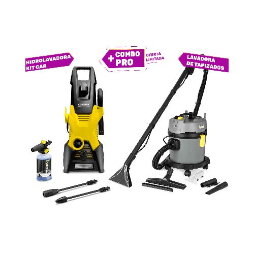 Lavadora Aspiradora Tapizado Moquete Karcher Profesional Puzzi 4/15 - Con Hidrolavadora K3 Car