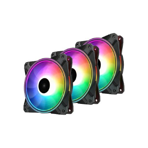 Kit X3 Fan DeepCool RF120 FS Negro | ProNet Tecnología  