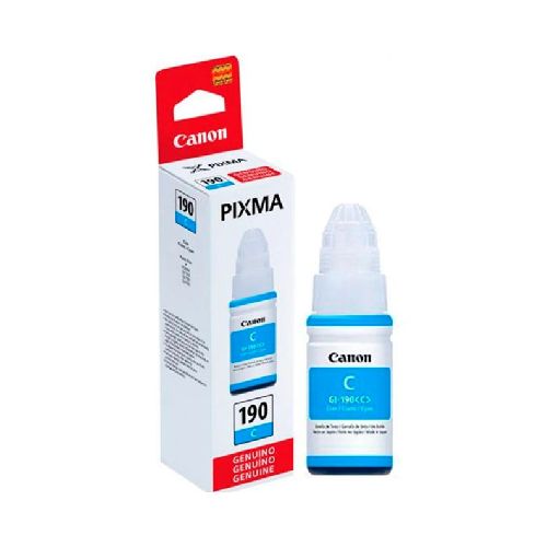 Botella de tinta Canon Pixma 190C Cian| ProNet Tecnología  